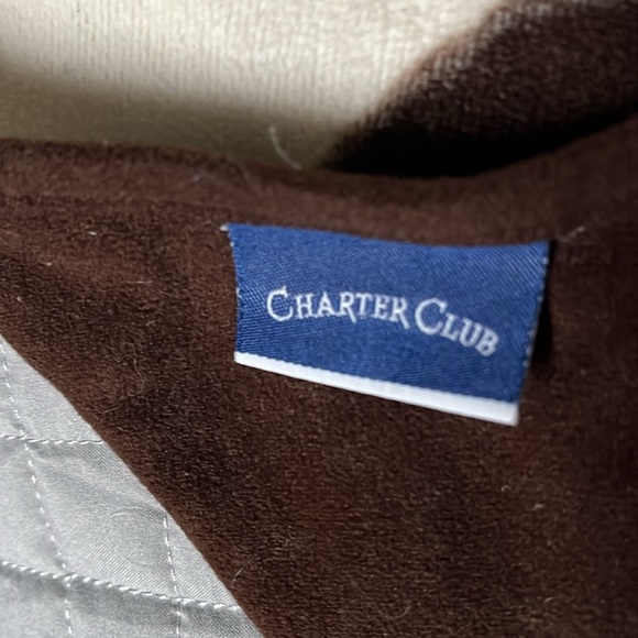 Charter Club Brown and White Patterned Throw - Picture 2 of 10